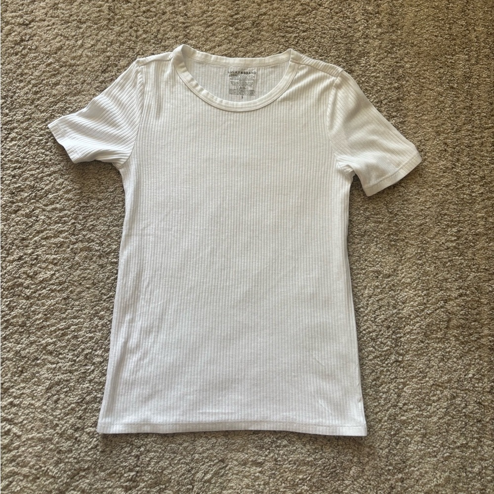 Lucky Brand White Short Sleeve Tee - Picture 3 of 4